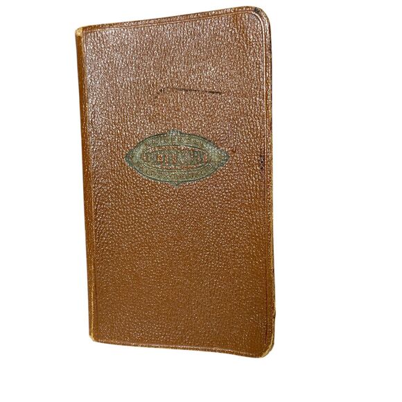 Vintage 1941 Miniature English Dictionary Genuine Leather Rules of Grammar Etc